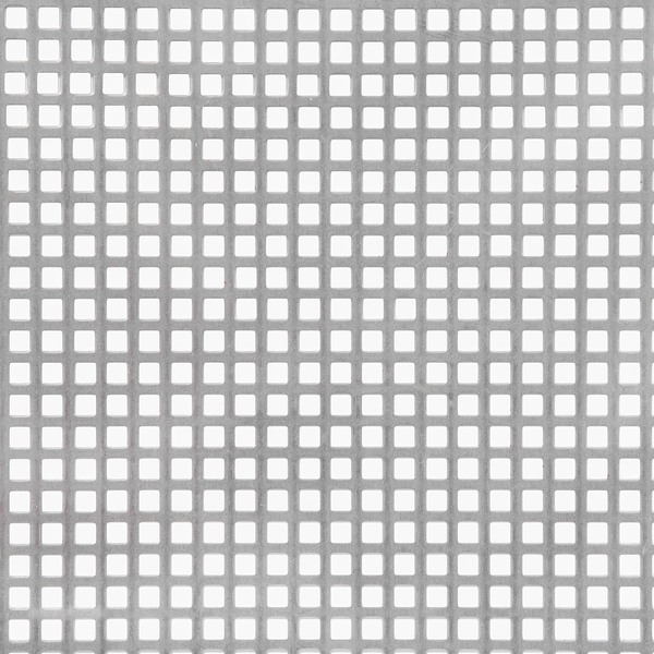 Perforated sheet, square holes, Material: raw steel, Length: 1000 mm, Width: 500 mm, Distance from middle to middle of hole: 8 mm, Material thickness: 1.00 mm, Hole: 5 x 5 mm