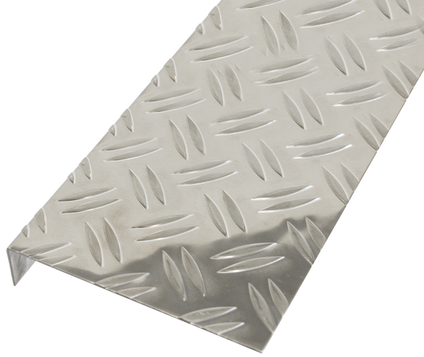 Структурный лист, чеканка: рифленая, окантованный, L-образной формы