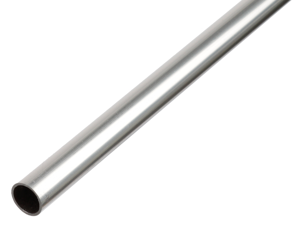 Perfil BA, cilíndrico, Material: Aluminio, Superficie: natural, 20 mm, Espesura del material: 1 mm, Longitud: 2600 mm
