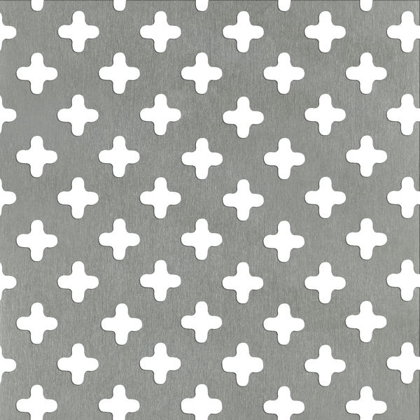 Lochblech, Lochung: Kreuzloch, Material: Aluminium, Oberfläche: silberfarbig eloxiert, Länge: 1000 mm, Breite: 200 mm, Materialstärke: 1,00 mm
