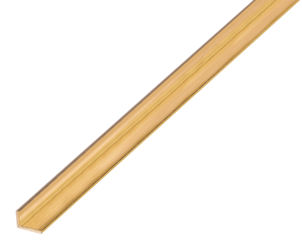 Angle profile, Material: brass, Width: 12 mm, Height: 10 mm, Material thickness: 1 mm, Type: unequal sided, Length: 1000 mm