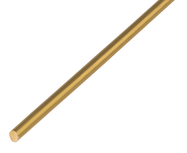 Round bar, Material: brass, Diameter: 4 mm, Length: 1000 mm