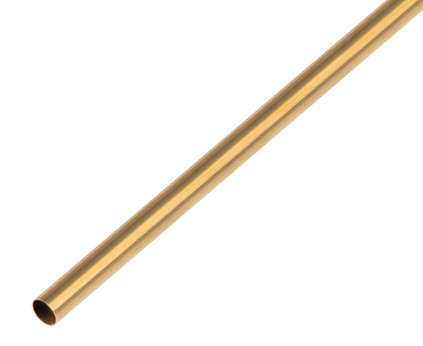 Round tube, Material: brass, Diameter: 2 mm, Material thickness: 0.3 mm, Length: 1000 mm