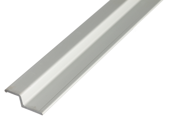 Grip profile, angled, Material: Aluminium, Surface: silver anodised, Width: 40 mm, Height: 13 mm, Material thickness: 2.5 mm, Thickness of bulge material: 3.4 mm, Length: 2000 mm