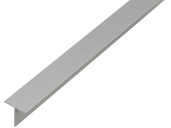 BA-Profile, T shape, Material: Aluminium, Surface: untreated, Width: 20 mm, Height: 20 mm, Material thickness: 1.5 mm, Length: 1000 mm