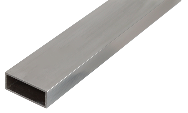 Perfil BA, rectangular, Material: Aluminio, Superficie: natural, Anchura: 50 mm, Altura: 20 mm, Espesura del material: 2 mm, Longitud: 2000 mm