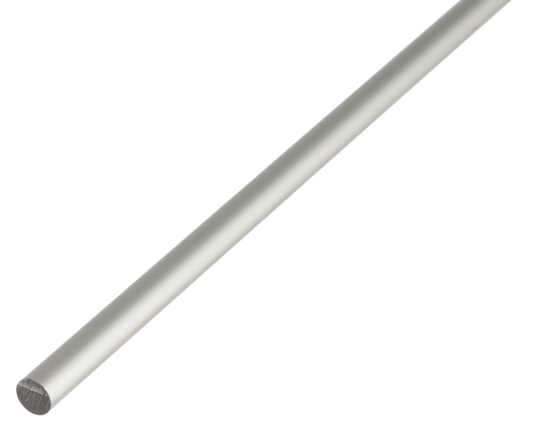 Round bar, Material: Aluminium, Surface: silver anodised, Diameter: 10 mm, Length: 1000 mm