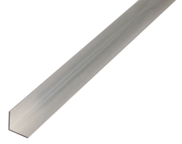 BA-Profil, Winkel, Material: Aluminium, Oberfläche: natur, Breite: 10 mm, Höhe: 10 mm, Materialstärke: 1 mm, Ausführung: gleichschenklig, Länge: 2000 mm