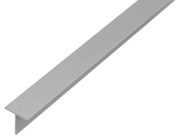 T-Profil, Material: Aluminium, Oberfläche: silberfarbig eloxiert, Breite: 20 mm, Höhe: 20 mm, Materialstärke: 1,5 mm, Länge: 2000 mm