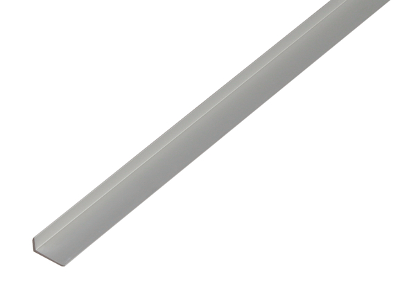 Edge protection profile with chamfered edges, Material: Aluminium, Surface: silver anodised, Width: 19.6 mm, Height: 8.6 mm, Material thickness: 1.6 mm, Length: 1000 mm