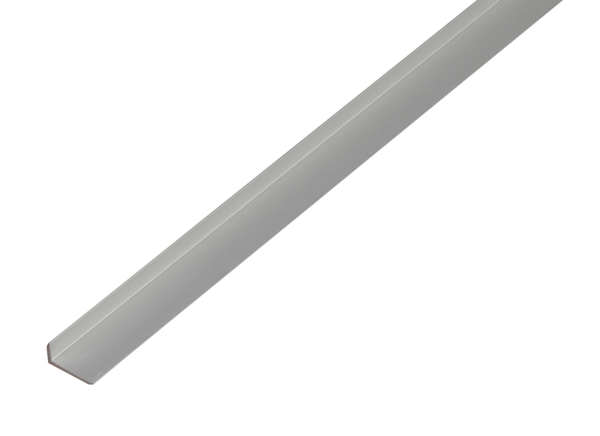 Edge protection profile with chamfered edges, Material: Aluminium, Surface: silver anodised, Width: 19.6 mm, Height: 8.6 mm, Material thickness: 1.6 mm, Length: 2000 mm