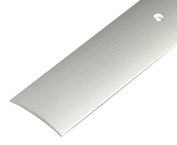 Profil przejściowy, z wpuszczonymi otworami na śruby, materiał: aluminium, powierzchnia: anodowana srebrna, Szerokość: 40 mm, Długość: 1000 mm, Wysokość nad podłożem: 5,0 mm, Grubość materiału: 1,00 mm