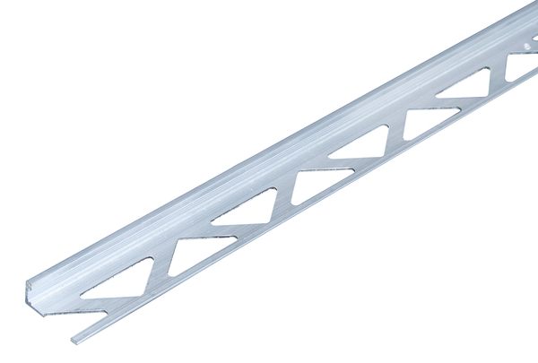 Profilo terminale per piastrelle, Materiale: alluminio, superficie: lucida, larghezza: 23,5 mm, altezza: 8 mm, Lunghezza: 1000 mm, Spessore del materiale: 1,00 mm