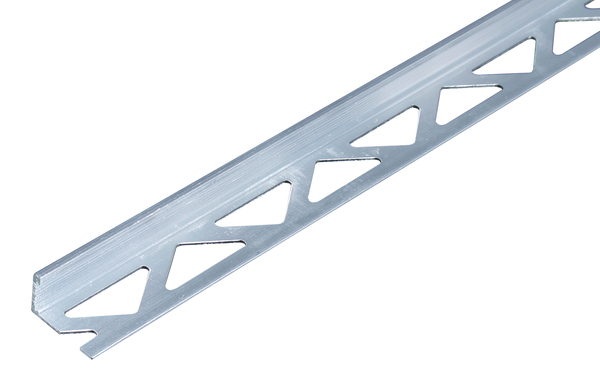 Profilo terminale per piastrelle, Materiale: alluminio, superficie: lucida, larghezza: 23,5 mm, altezza: 12,5 mm, Lunghezza: 1000 mm, Spessore del materiale: 1,00 mm