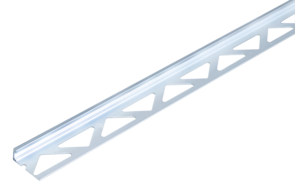 Fliesen-Abschlussprofil, Material: Aluminium, Oberfläche: silberfarbig eloxiert, Breite: 23,5 mm, Höhe: 8 mm, Länge: 1000 mm, Materialstärke: 1,00 mm