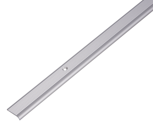 Treppenkanten-Schutzprofil, mit versenkten Schraublöchern, Material: Aluminium, Oberfläche: silberfarbig eloxiert, Breite: 23 mm, Höhe: 5 mm, Länge: 1000 mm, Materialstärke: 1,80 mm