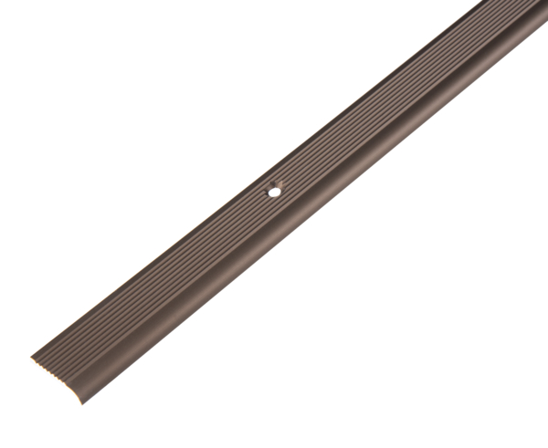 Profili paragradino, con fori per viti incassate, Materiale: alluminio, superficie: anodizzata bronzo, larghezza: 23 mm, altezza: 5 mm, Lunghezza: 1000 mm, Spessore del materiale: 1,80 mm
