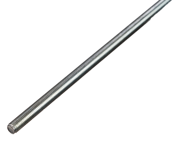 Threaded bar, Material: raw steel, Surface: blue galvanised, Length: 1000 mm, Thread: M3