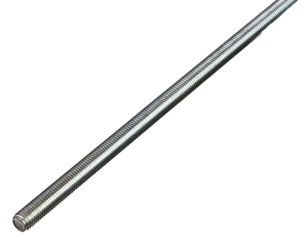 Threaded bar, Material: raw steel, Surface: blue galvanised, Length: 1000 mm, Thread: M5