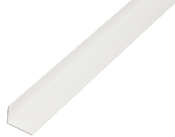 Alberts eco Winkelprofil, Material: PVC-U, Farbe: weiß, Breite: 20 mm, Höhe: 10 mm, Materialstärke: 1 mm, Ausführung: ungleichschenklig, Länge: 1000 mm