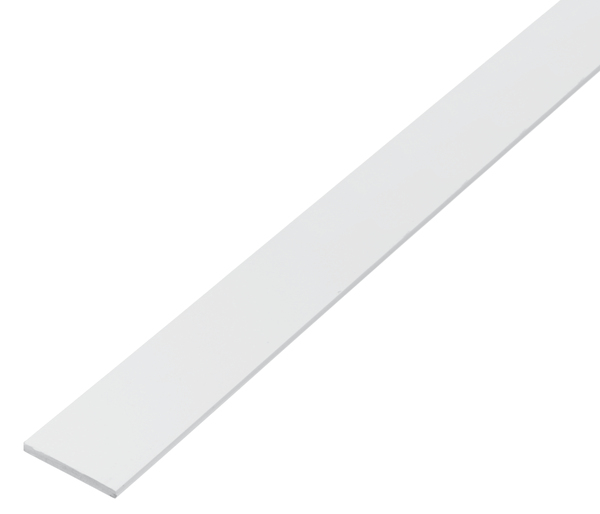 Alberts eco Flachstange, Material: PVC-U, Farbe: weiß, Breite: 20 mm, Materialstärke: 2 mm, Länge: 1000 mm