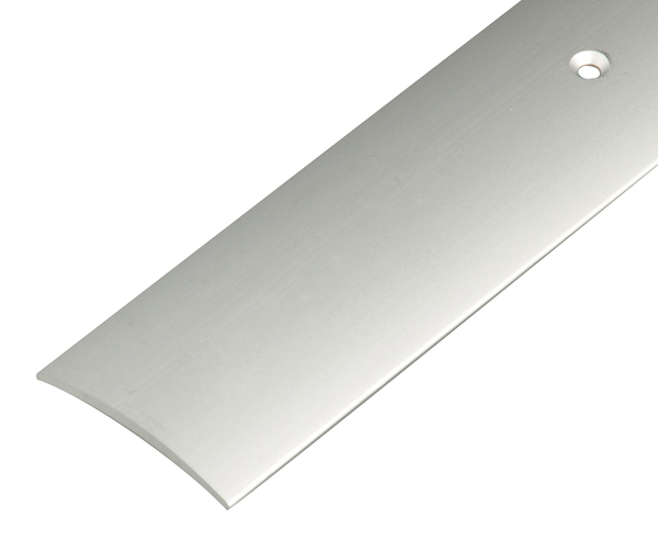 Profil przejściowy, z wpuszczonymi otworami na śruby, materiał: aluminium, powierzchnia: anodowana srebrna, Szerokość: 30 mm, Długość: 2000 mm, Wysokość nad podłożem: 5,3 mm, Grubość materiału: 1,60 mm