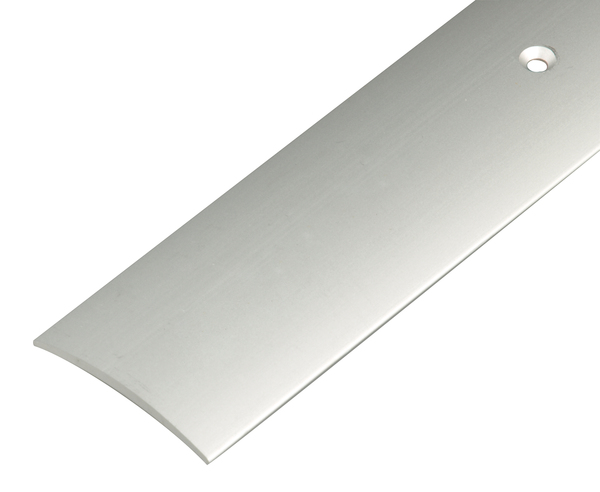 Übergangsprofil, mit versenkten Schraublöchern, Material: Aluminium, Oberfläche: silberfarbig eloxiert, Breite: 30 mm, Länge: 2000 mm, Höhe über Boden: 5,3 mm, Materialstärke: 1,60 mm