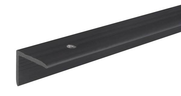 Treppenkanten-Schutzprofil, mit versenkten Schraublöchern, Material: Kunststoff, Farbe: schwarz, Breite: 25 mm, Höhe: 20 mm, Länge: 1000 mm, Materialstärke: 2,00 mm