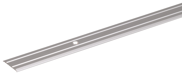 Profil przejściowy, materiał: aluminium, powierzchnia: anodowana srebrna, z wpuszczonymi otworami na śruby, Szerokość: 25 mm, Długość: 900 mm, Grubość materiału: 1,80 mm