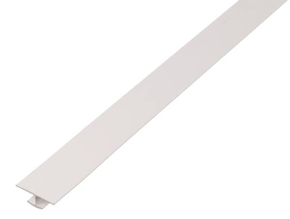 H profile, Material: PVC-U, colour: white, Width at top: 25 mm, Height: 4 mm, Width at bottom: 12 mm, Material thickness: 1 mm, Length: 1000 mm
