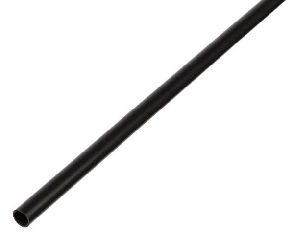Round tube, Material: PVC-U, colour: black, Diameter: 7 mm, Material thickness: 1 mm, Length: 1000 mm