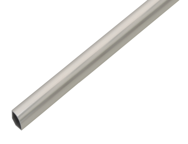 Viertelkreisprofil, Material: PVC-U, Farbe: Edelstahloptik, Breite: 15 mm, Höhe: 15 mm, Länge: 1000 mm, Materialstärke: 1,20 mm