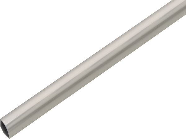 Profilé quart de rond creux, Matériau: PVC, couleur : façon inox, Largeur: 15 mm, Hauteur: 15 mm, Longueur: 2600 mm, Épaisseur: 1,20 mm