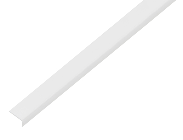 Profilé d'arrêt bord arrondis autoadhésif, Matériau: Plastique, couleur : blanc, Largeur: 19 mm, Hauteur: 7 mm, Épaisseur du matériau: 1 mm, Longueur: 1000 mm