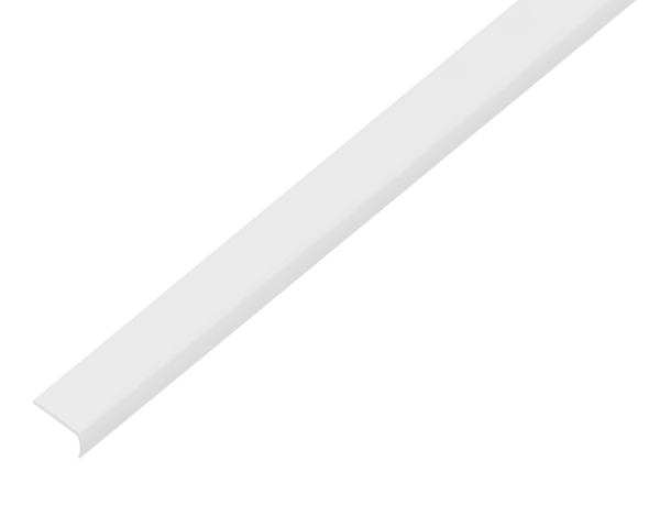 Abschlussprofil, rund, selbstklebend, Material: Kunststoff, Farbe: weiß, Breite: 19 mm, Höhe: 7 mm, Materialstärke: 1 mm, Länge: 1000 mm