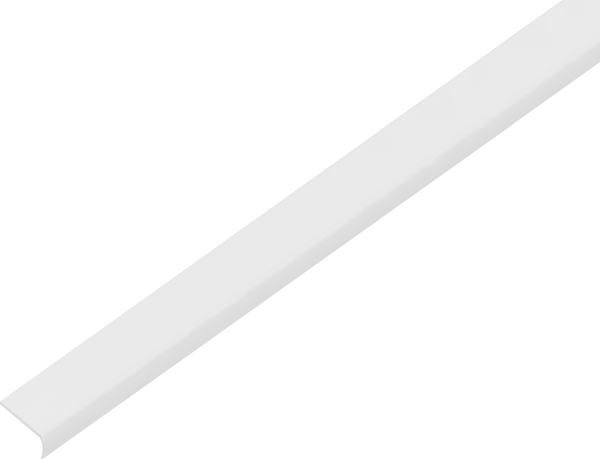 Profilé d'arrêt bord arrondis autoadhésif, Matériau: Plastique, couleur : blanc, Largeur: 19 mm, Hauteur: 7 mm, Épaisseur du matériau: 1 mm, Longueur: 2600 mm