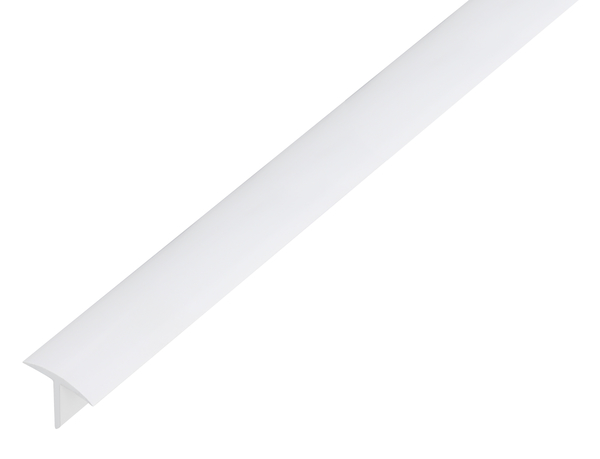 Perfil en T, Material: PVC-U, color: blanco, Anchura: 25 mm, Altura: 18 mm, Espesura del material: 2 mm, Longitud: 1000 mm