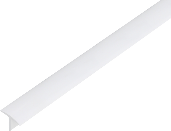 Profilo a T, Materiale: PVC-U, colore bianco, larghezza: 25 mm, altezza: 18 mm, Spessore del materiale: 2 mm, Lunghezza: 2600 mm