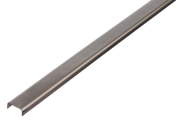 Profilo ad U, Materiale: acciaio inox, larghezza: 20 mm, altezza: 10 mm, Spessore del materiale: 1,5 mm, larghezza netta: 17 mm, Lunghezza: 1000 mm