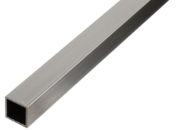 Tubo quadro, Materiale: acciaio inox, larghezza: 10 mm, altezza: 10 mm, Spessore del materiale: 1 mm, Lunghezza: 1000 mm