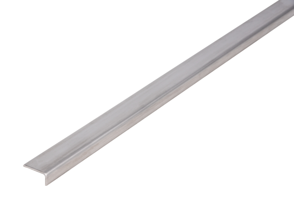 Angle profile, Material: stainless steel, Width: 20 mm, Height: 10 mm, Material thickness: 1.5 mm, Type: unequal sided, Length: 1000 mm