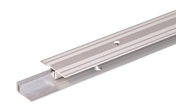 Barre de seuil Pro, Matériau: Aluminium, Finition: profilé porteur : brut, profilé couvrant : couleur argent, anodisée, Largeur: 34 mm, Longueur: 900 mm, Épaisseur: 1,50 mm, Emballé SB