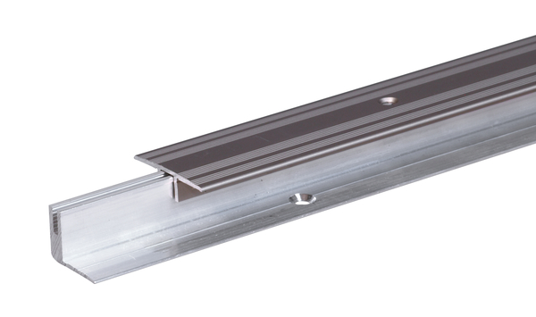Barre de seuil Pro, Matériau: Aluminium, Finition: profilé porteur : brut, profilé couvrant : couleur argent, anodisée, Largeur: 34 mm, Longueur: 2700 mm, Épaisseur: 1,50 mm