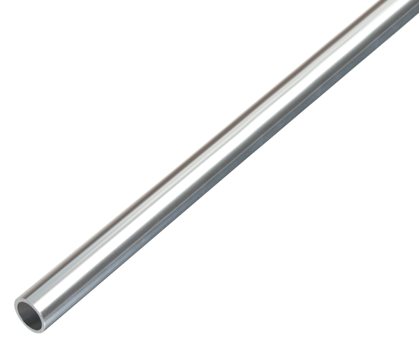 Rundrohr, mit Schutzfolie, Material: Aluminium, Oberfläche: chromdesign, Durchmesser: 10 mm, Materialstärke: 1 mm, Länge: 2000 mm