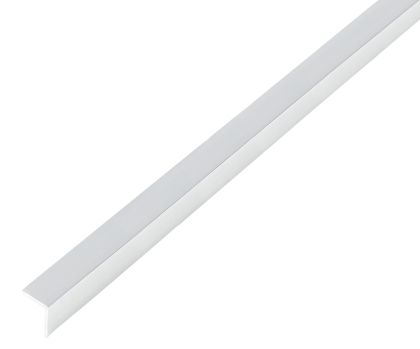 Angle profile, self-adhesive, Material: Aluminium, Surface: chrome design, Width: 10 mm, Height: 10 mm, Material thickness: 1 mm, Type: equal sided, self-adhesive, Length: 2000 mm