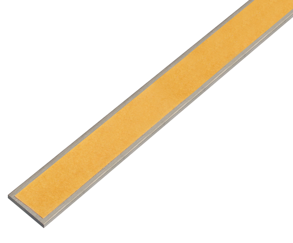 Profil płaski, samoprzylepny, z folii ochronnej, materiał: aluminium, powierzchnia: wygląd stali szlachetnej, ciemna, Szerokość: 25 mm, Grubość materiału: 2 mm, Długość: 1000 mm