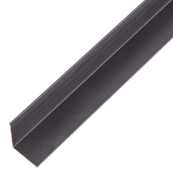 Winkelprofil, Material: Aluminium, Oberfläche: schwarz eloxiert, Breite: 20 mm, Höhe: 20 mm, Materialstärke: 1 mm, Ausführung: gleichschenklig, Länge: 1000 mm