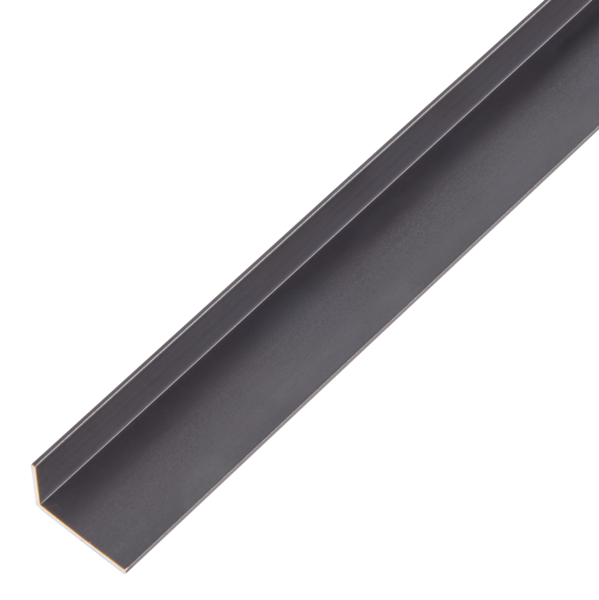 Winkelprofil, Material: Aluminium, Oberfläche: schwarz eloxiert, Breite: 20 mm, Höhe: 10 mm, Materialstärke: 1 mm, Ausführung: ungleichschenklig, Länge: 1000 mm
