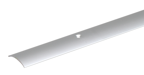 Übergangsprofil, gebohrt, mit versenkten Schraublöchern, Material: Aluminium, Oberfläche: silberfarbig eloxiert, Breite: 30 mm, Länge: 900 mm, Höhe über Boden: 4,7 mm, Materialstärke: 1,00 mm, SB-verpackt