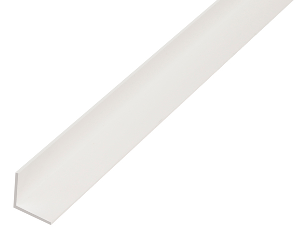 Profilo angolare, Materiale: PVC-U, colore bianco, larghezza: 100 mm, altezza: 100 mm, Spessore del materiale: 1,5 mm, Modello: con lati uguali, Lunghezza: 2600 mm